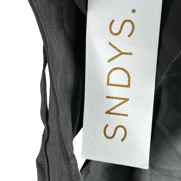 SNDYS PETAL & PUP Zanita Black Cropped Tank Top Women's Size 10 NWT Summer - Picture 6 of 8